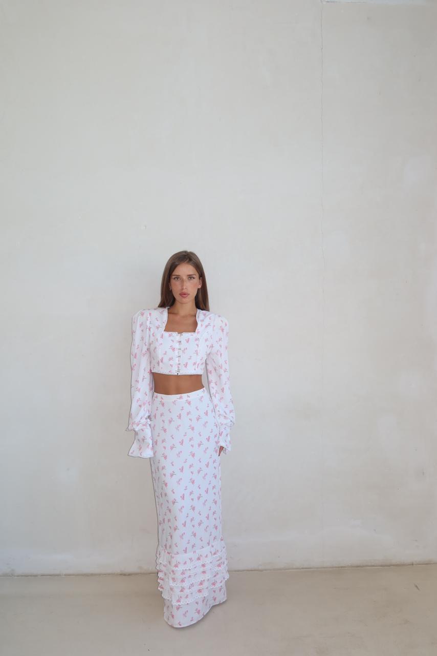 Maxi Skirt with Floral Print