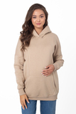 Утепленное худи для беременных и кормящих 16030 светлый бежевый