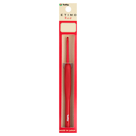 Крючок для вязания с ручкой "ETIMO Red" 3,75мм,алюминий/пластик, красный