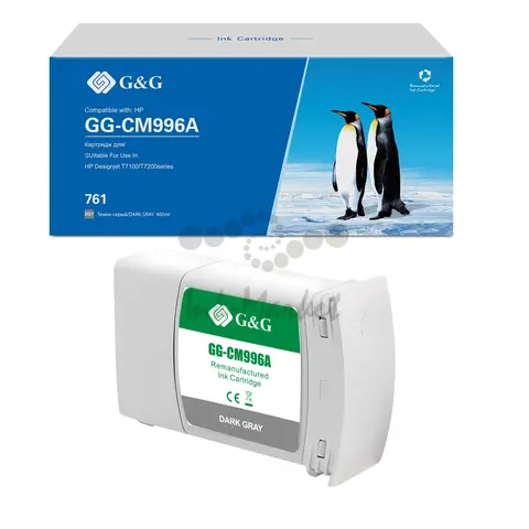 Картридж G&G 761 GG-CM996A для HP DJ T7100, темно-серый (400 мл)