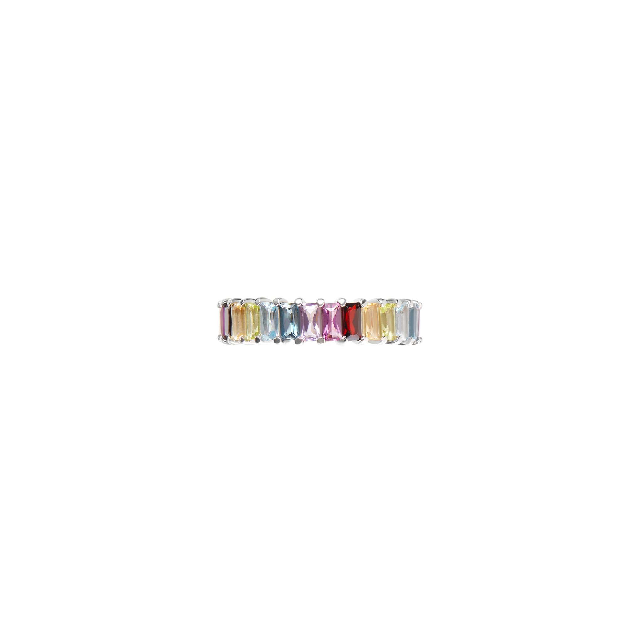 SECRETS Кольцо Wide Silver Rainbow Ring secrets кольцо baguette crystal ring