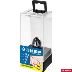 ЗУБР 15.8 x 13 мм, радиус 7.9 мм, фреза пазовая галтельная, Профессионал (28782-15.8-13)