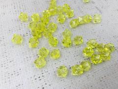 Бусины пришивные граненые акриловые, d 9-10 мм, жёлтый