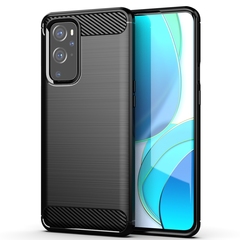 Чехол черного цвета для OnePlus 9, серии Carbon (дизайн в стиле карбон) от Caseport