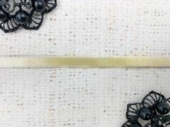 Лента атласная, ш. 0,6 см, сливочный