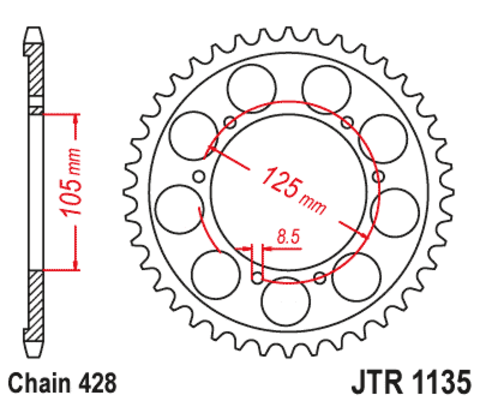 Звезда ведомая JTR1135 69