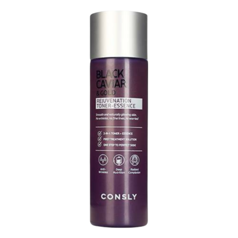 Consly Black Caviar Gold Rejuvenation Toner-Essence Тонер-эссенция омолаживающий с черной икрой и золотом