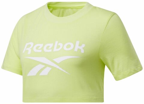 Женская теннисная футболка Reebok Identity Crop Tee W - semi energy glow