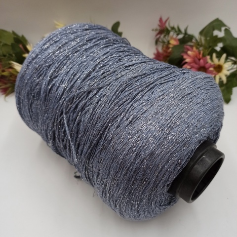 Арт Cotton Lurex - 20 Серо-голубой + серебро