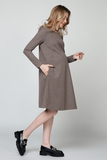 Платье для беременных и кормящих 13049 коричневый