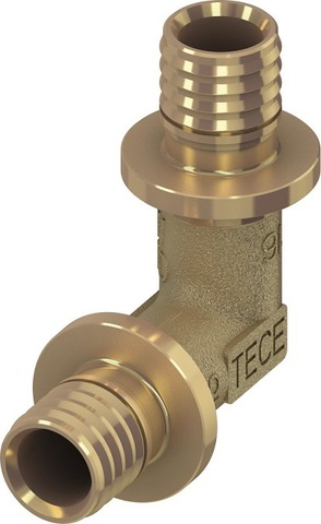 TECE TECEflex уголок 16x16 мм латунный соединительный 90° (767016)