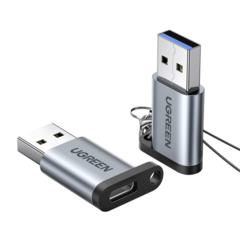 Адаптер UGREEN USB 3.0 to USB-C M/F, серый US276