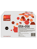 05X, 80X, 719H, C-EXV40D Двойная упаковка картриджа EasyPrint LH-CE505XD U для HP LJ P2055, M401, M425, Canon LBP251, MF411, 416, 5940 (2шт.x6900 стр.) с чипом