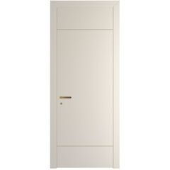 Межкомнатная дверь 43PWB кремовая магнолия с латунным молдингом