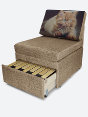 Кресло-кровать "Миник" Rich Beige (бежевый), купон Котенок с когтями