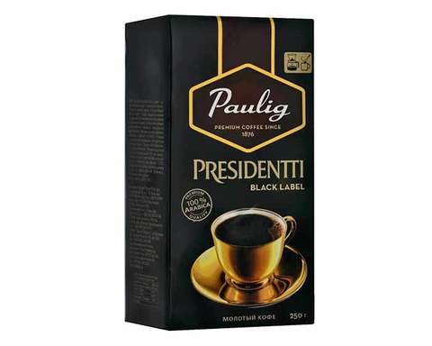 Кофе молотый Paulig Presidentti Black Label, 250 г