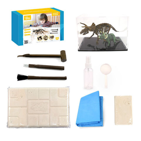 Dinosaur Fossil Excavation Kit With Display Case (Triceratops) ST70019