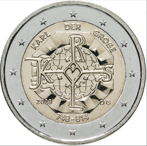 2 евро 1275 лет со дня рождения Карла Великого, Германия 2023 год