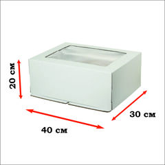 Коробка картонная усиленная гофрокартон с окном 30х40х20 см