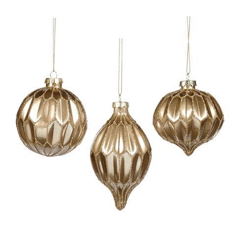 Шарики 3шт 8см Goodwill ЗD Hexagon Ball кремовые