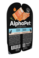 ALPHAPET ламистер для кошек паштет лосось 80 гр