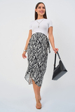 Юбка для беременных 18433 Черный Тигр на молочном