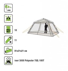 Туристический шатер Campack Camper Zodiac plus (со стенками)