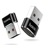 Переходник Type-C на USB 2.0 Hoco UA6 (Черный)