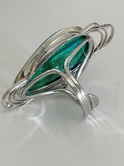 Хризоколла Ф (кольцо из серебра)