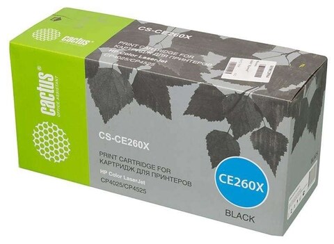 Лазерный картридж Cactus CS-CE260XR (HP 649X) черный увеличенной емкости для HP Color LaserJet CP4520, CP4525, CP4525dn, CP4525n, CP4525xh (17'000 стр.)