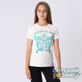Футболка со стразами на принте