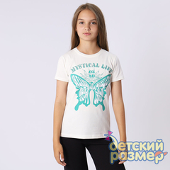 Футболка со стразами на принте