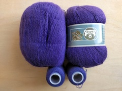 Сине-фиолетовый, арт. 818, пух норки синяя этикетка