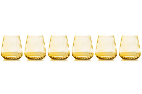 Набор стаканов для виски 6шт 450мл Le Stelle Opium янтарный