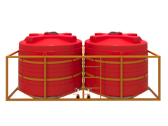 Кассета низкая 2*5000л СТАНДАРТ КАС Политим 10000 л.(4350x2190x1770см;красный) - арт.560804