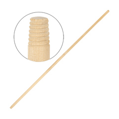 Черенок для швабры деревянный с резьбой, диаметр 22 мм, 120 см, 259073