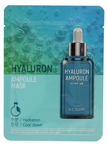 Dr.CELLIO Ампульная тканевая маска для лица HYALURON 25мл (*10*100*600)