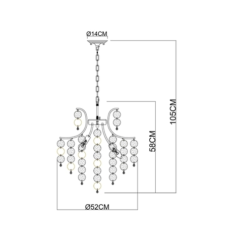 Подвесная люстра Arte Lamp PIPIRIMA A4089LM-6AB