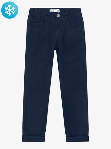 BPT001893 брюки для мальчиков утепленные, темно-синие