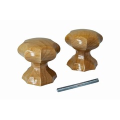 Ручка-кнопка граненная карельская БЕРЕЗА (24) (00001474)---