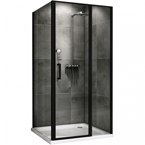 Abber Sonnenstrand AG04110BS-S75B Душевой уголок, 110x75x195, цвет: чёрный