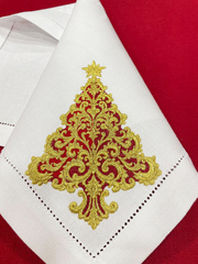 Новогодняя салфетка с вышивкой