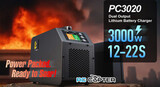 Зарядное устройство SkyRC PC3020-1 (SK-100221), 12-22S LiPo (4.2V) и LiHV (4.25-4.5V), 3000W (AC), Max x2 45A