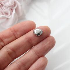 Бусина спейсер, 10*9 мм, родий, П620