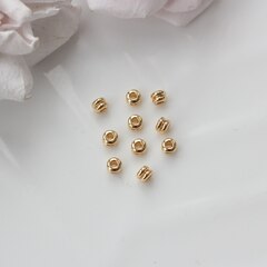 Бусина разделитель (спейсер), 4*3 мм, позолота, Р041