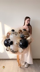 Вау букет с леопардовым принтом, размер М