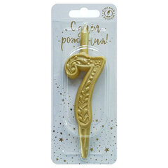 Свеча-цифра тортовая Золотой узор 