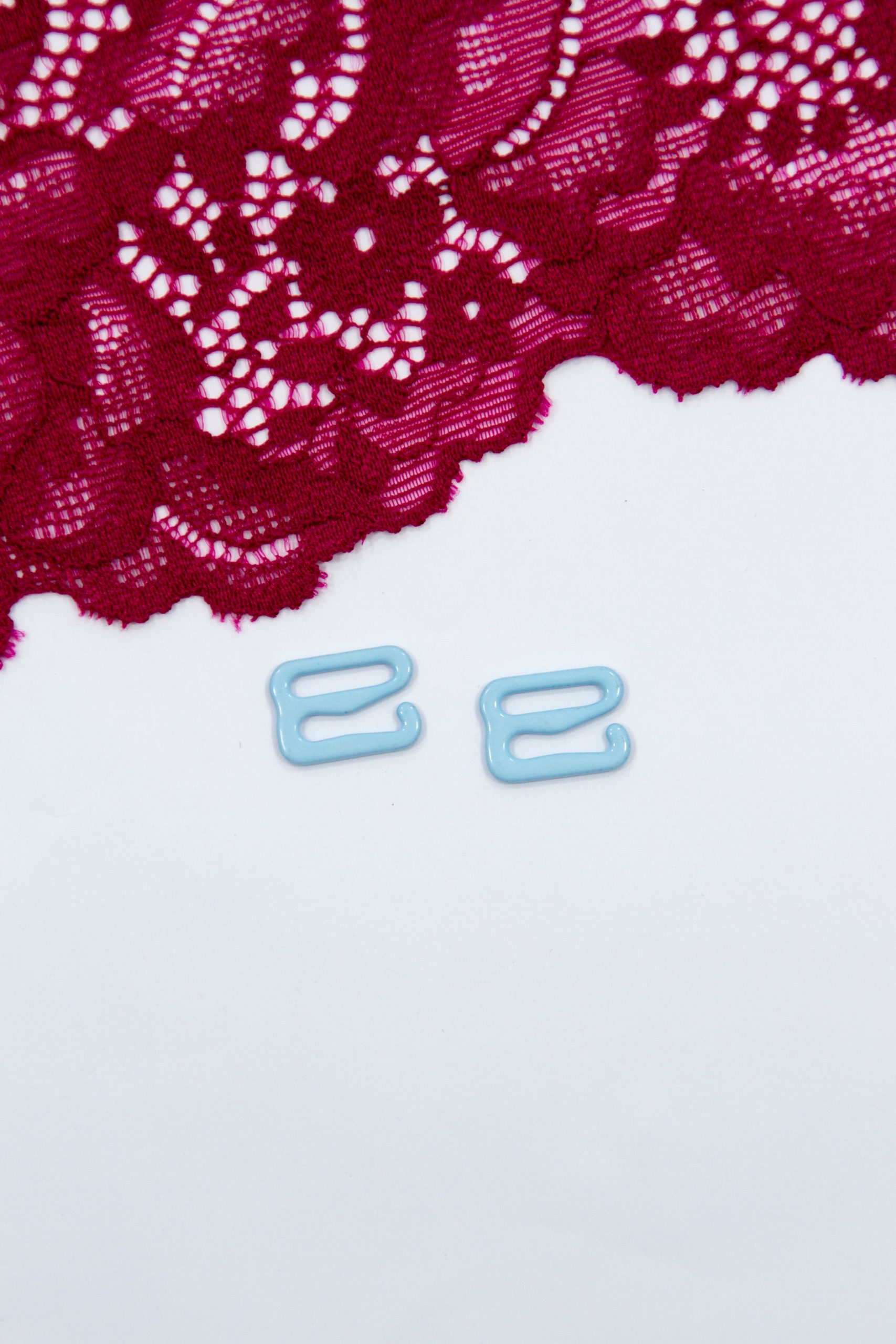 Кольцо, регулятор, крючок для бюстгальтера голубой 1 см