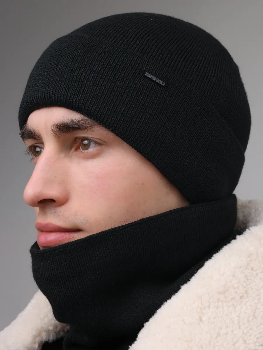 Шапка бини зимняя весенняя с флисом