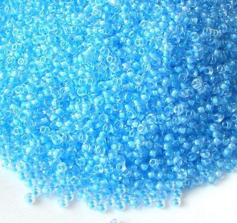 RR-4300 Бисер круглый Миюки 11/0 Голубой люминисцентный /Miyuki round 11/0 Luminous turquoise